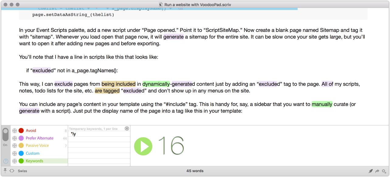 Keyword Drawer
